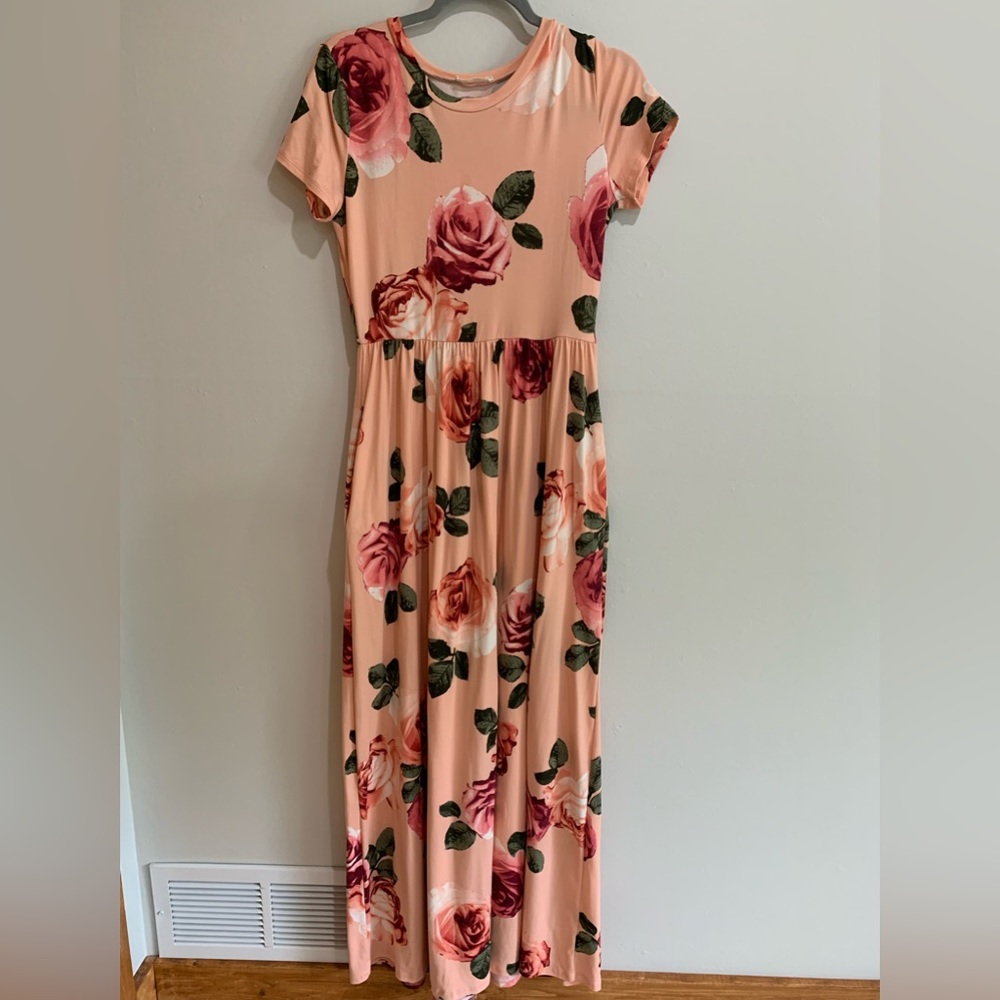 Pink Blush Floral Maternity Dress